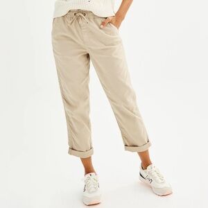 Sonoma Goods For Life Riviera Sand Easy Paper Bag Waist Capri XL
